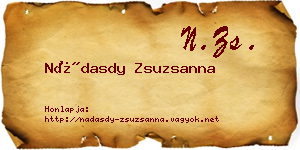 Nádasdy Zsuzsanna névjegykártya